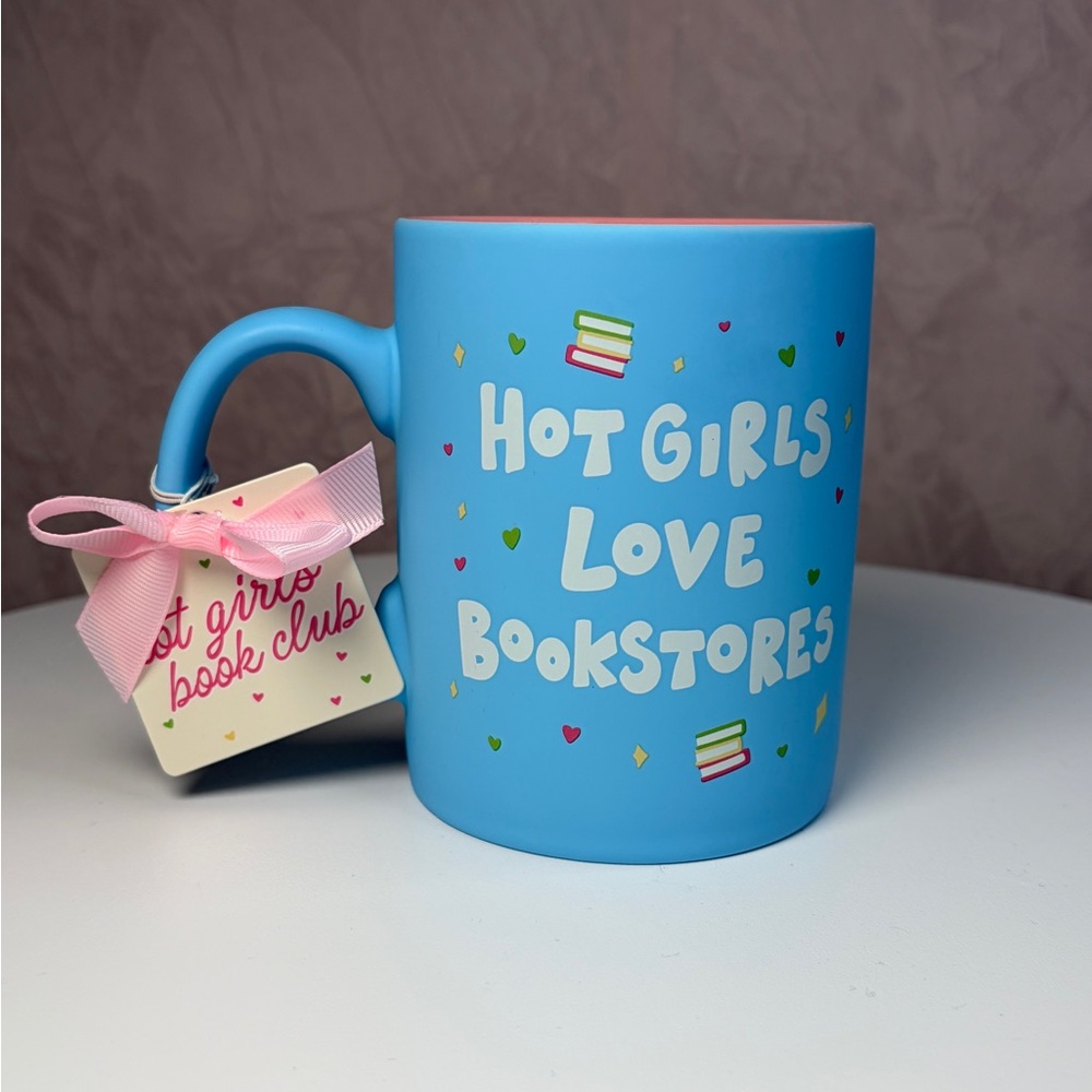 Blue 'Hot Girls Love Bookstores' Mug